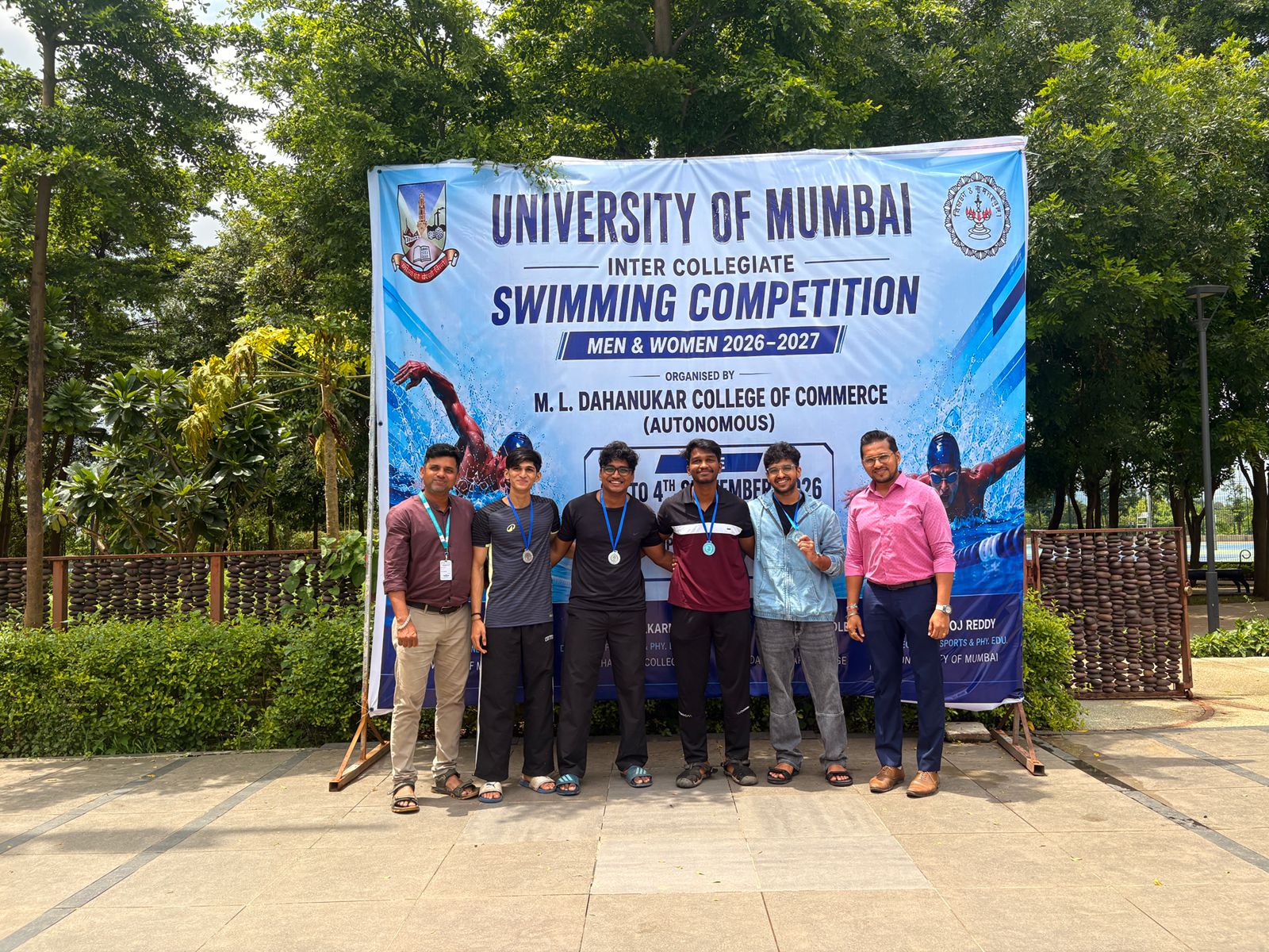 Certificate from the men's swimming tournament